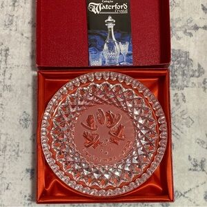 Vintage 80s Waterford Crystal Plate Christmas Holiday 1988